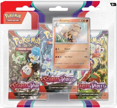 Pokémon — Scarlet & Violet 3 Pack Blister [Arcanine] — Anglais