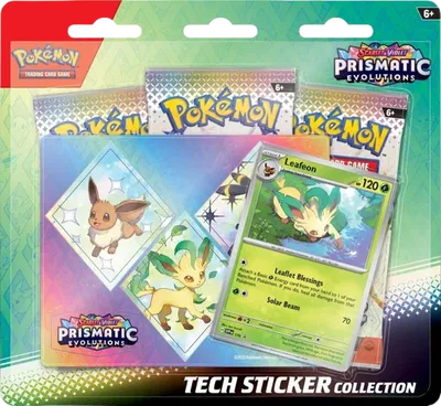 Pokémon — Prismatic Evolutions Tech Sticker Collection [Leafeon] — Anglais