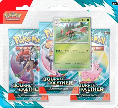 Pokémon — Journey Together 3 Pack Blister [Yanmega] — Anglais