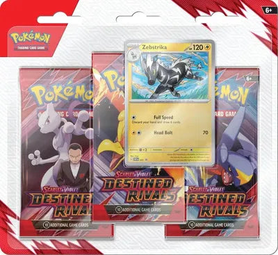 Pokémon — Destined Rivals 3 Pack Blister [Zebstrika] — Anglais