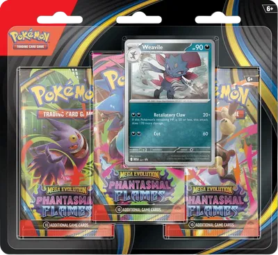 Pokémon — Phantasmal Flames 3 Pack Blister [Weavile] — Anglais