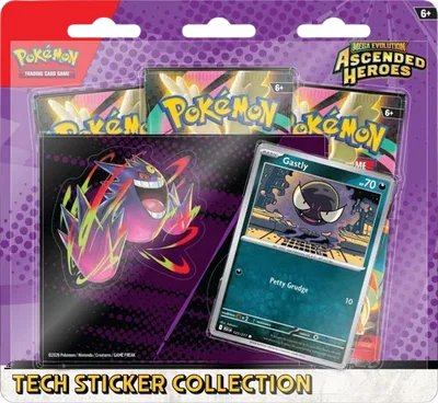 Mega Evolution: Ascended Heroes Tech Sticker Collection - Gastly — édition anglaise