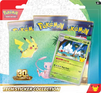 Pokémon — 30th Celebration Tech Sticker Collection [Alolan Exeggutor] — Anglais
