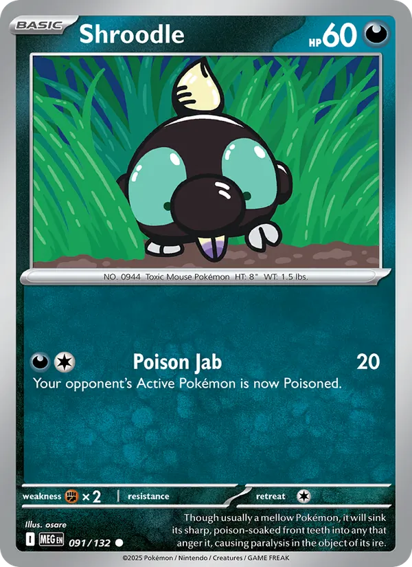 Shroodle — 091/132 — Mega Evolution