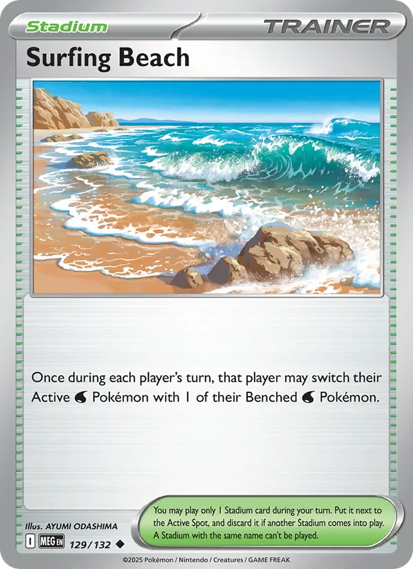 Surfing Beach — 129/132 — Mega Evolution