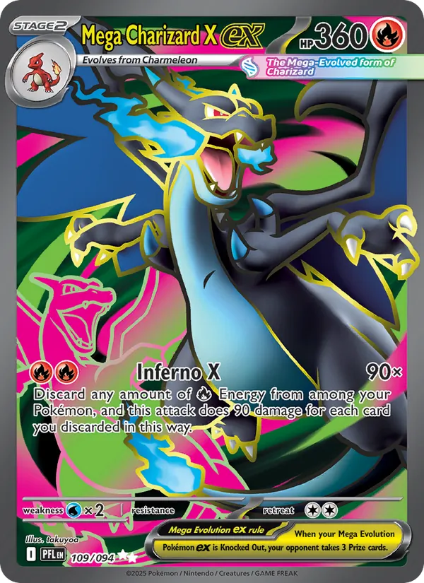 Mega Charizard X ex 109/94 — Phantasmal Flames