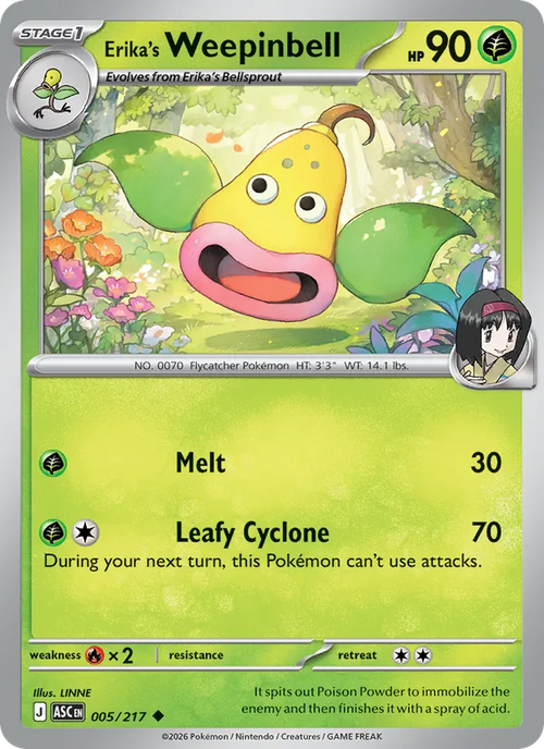 Erika's Weepinbell 005/217 — Ascended Heroes