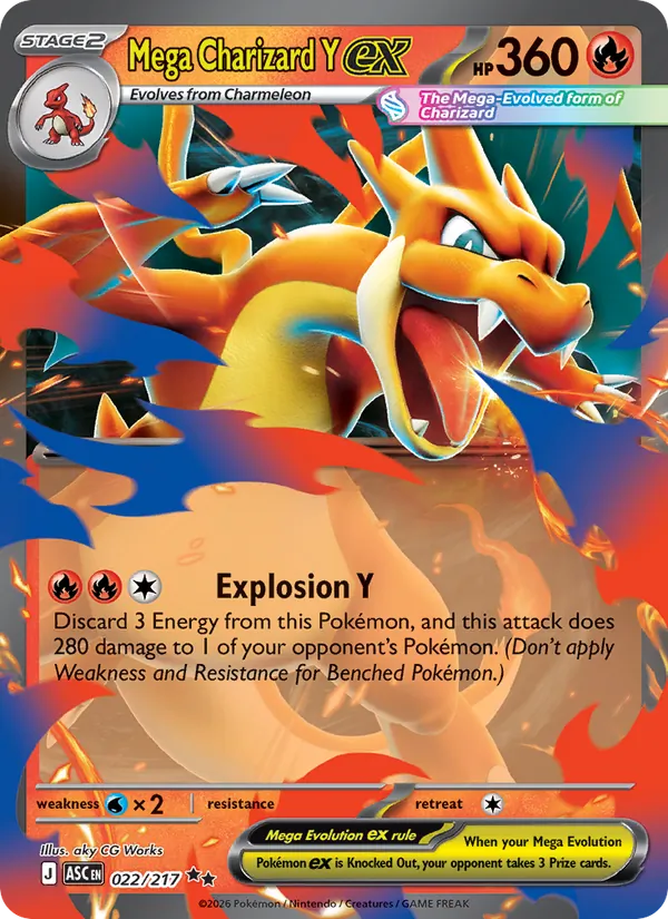 Mega Charizard Y ex 022/217 — Ascended Heroes