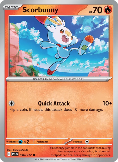 Scorbunny 036/217 — Ascended Heroes