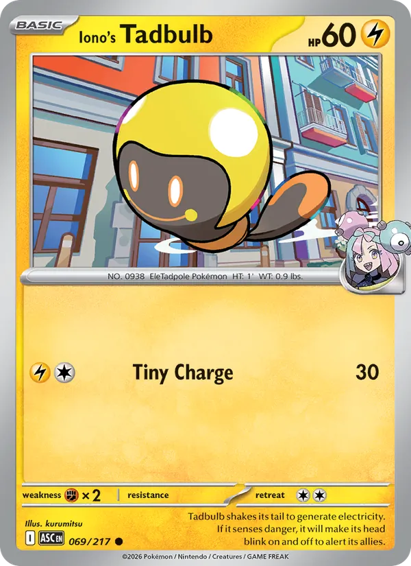 Iono's Tadbulb 069/217 — Ascended Heroes