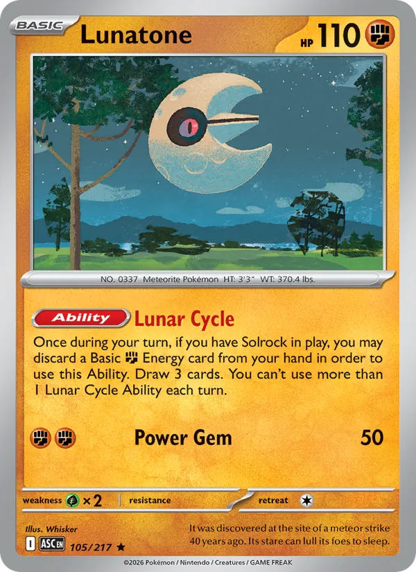 Lunatone 105/217 — Ascended Heroes