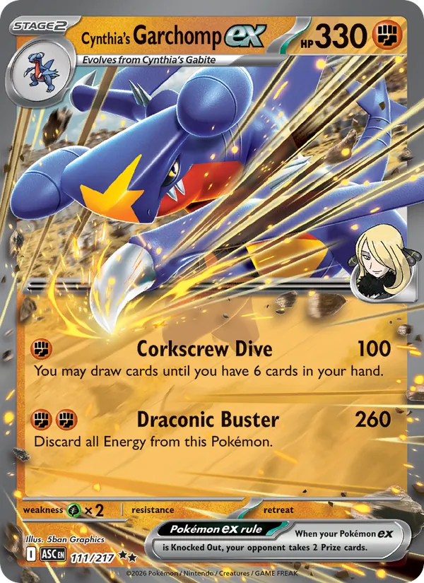 Cynthia's Garchomp ex 111/217 — Ascended Heroes