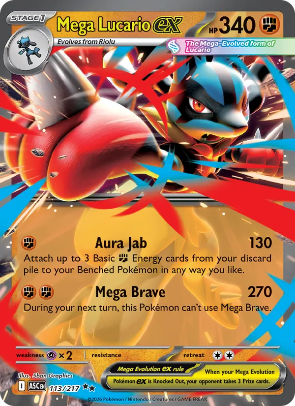 Mega Lucario ex 113/217 — Ascended Heroes
