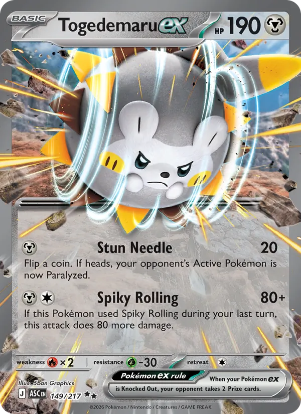 Togedemaru ex 149/217 — Ascended Heroes