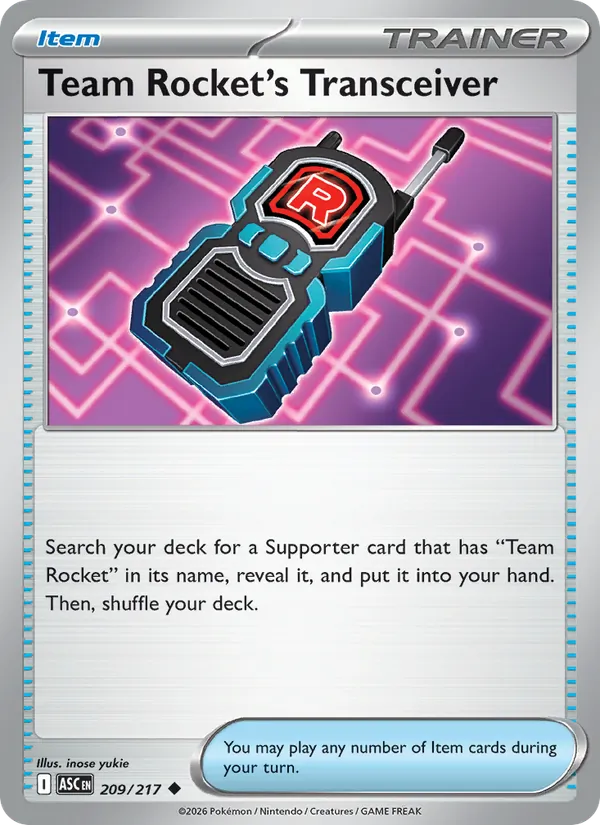 Team Rocket's Transceiver 209/217 — Ascended Heroes