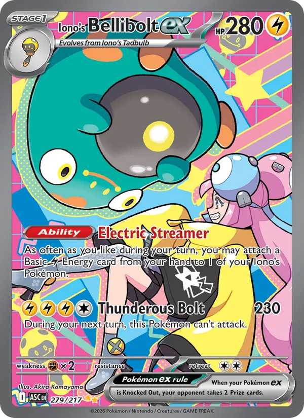 Iono's Bellibolt ex 279/217 — Ascended Heroes