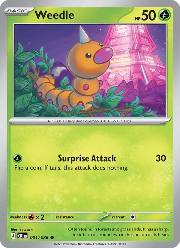 Weedle 001/86 — Chaos Rising