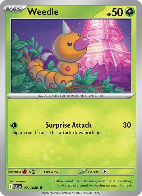 Weedle 001/86 — Chaos Rising