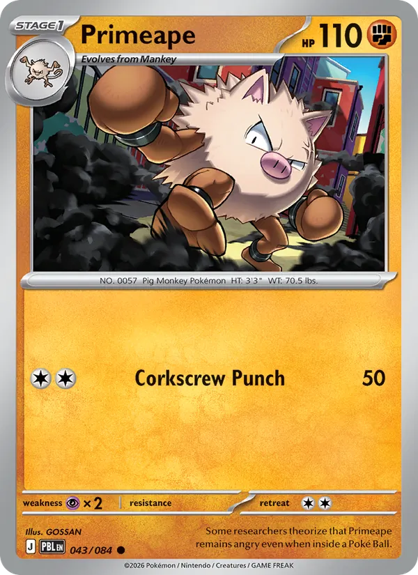 Primeape 043/84 — Pitch Black