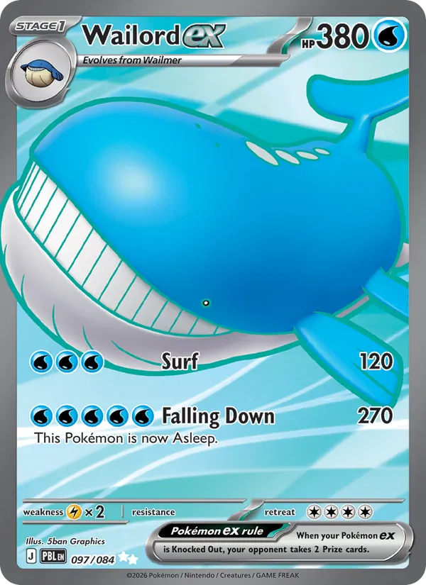 Wailord ex 097/84 — Pitch Black