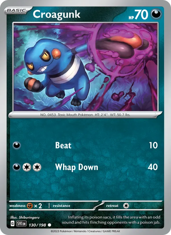 Croagunk 130/198 — Scarlet & Violet