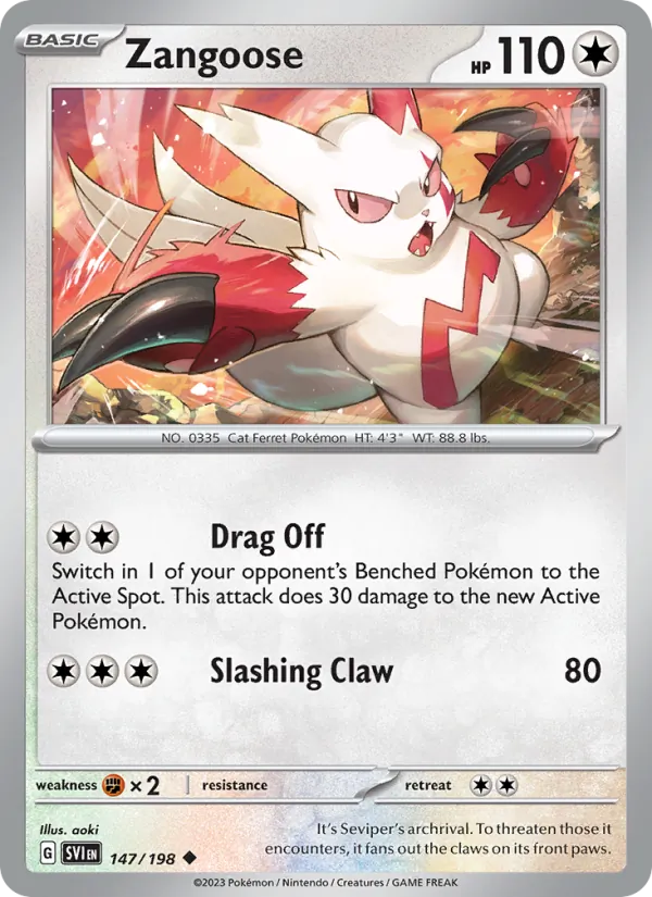Zangoose 147/198 — Scarlet & Violet