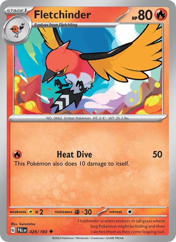 Fletchinder 029/193 — Paldea Evolved