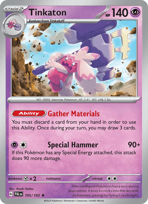 Tinkaton 105/193 — Paldea Evolved