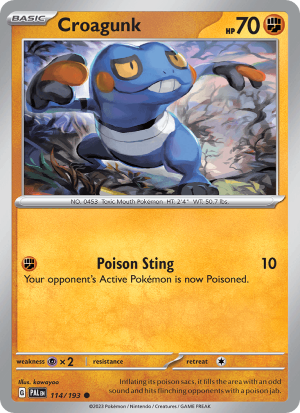Croagunk 114/193 — Paldea Evolved