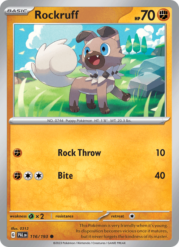 Rockruff 116/193 — Paldea Evolved