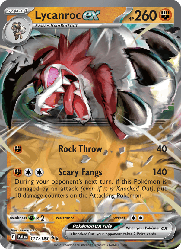 Lycanroc ex 117/193 — Paldea Evolved