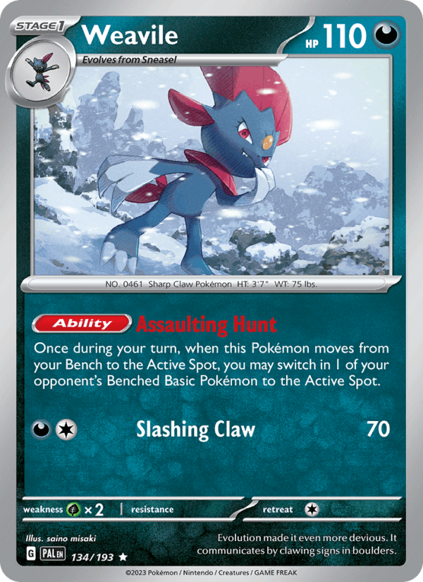 Weavile 134/193 — Paldea Evolved