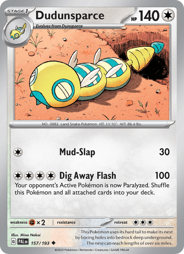 Dudunsparce 157/193 — Paldea Evolved