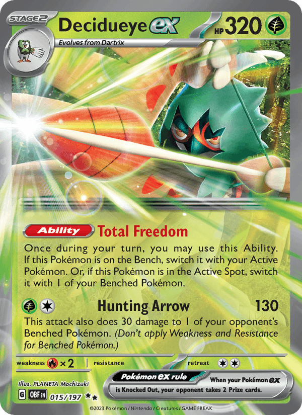 Decidueye ex 015/197 — Obsidian Flames