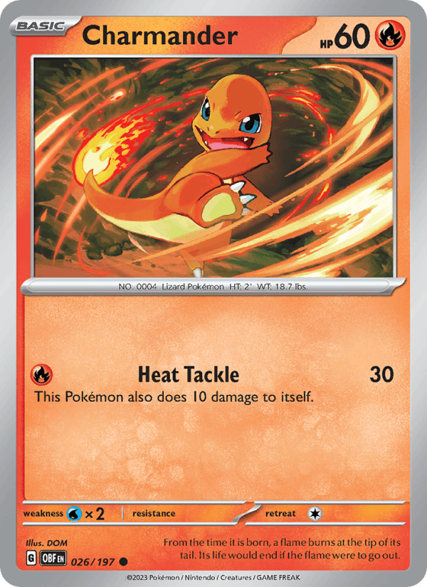 Charmander 026/197 — Obsidian Flames