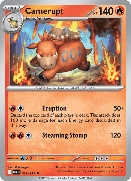 Camerupt 032/197 — Obsidian Flames