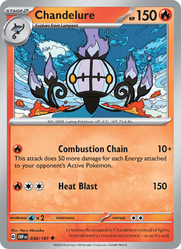 Chandelure 038/197 — Obsidian Flames
