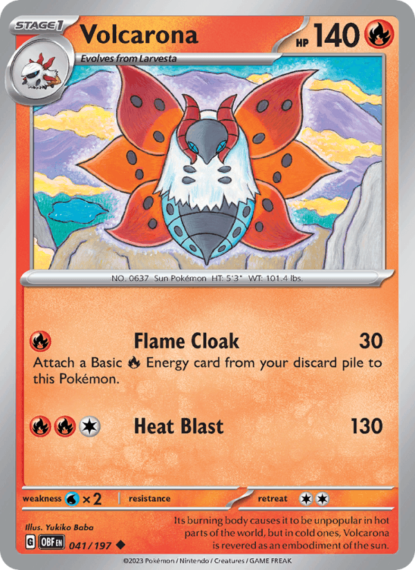 Volcarona 041/197 — Obsidian Flames