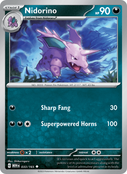 Nidorino 033/165 — 151