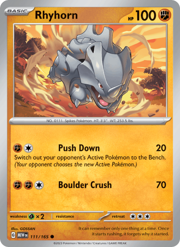 Rhyhorn 111/165 — 151