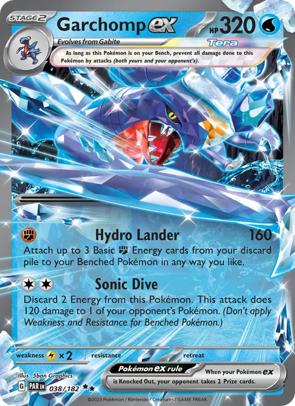 Garchomp ex 038/182 — Paradox Rift