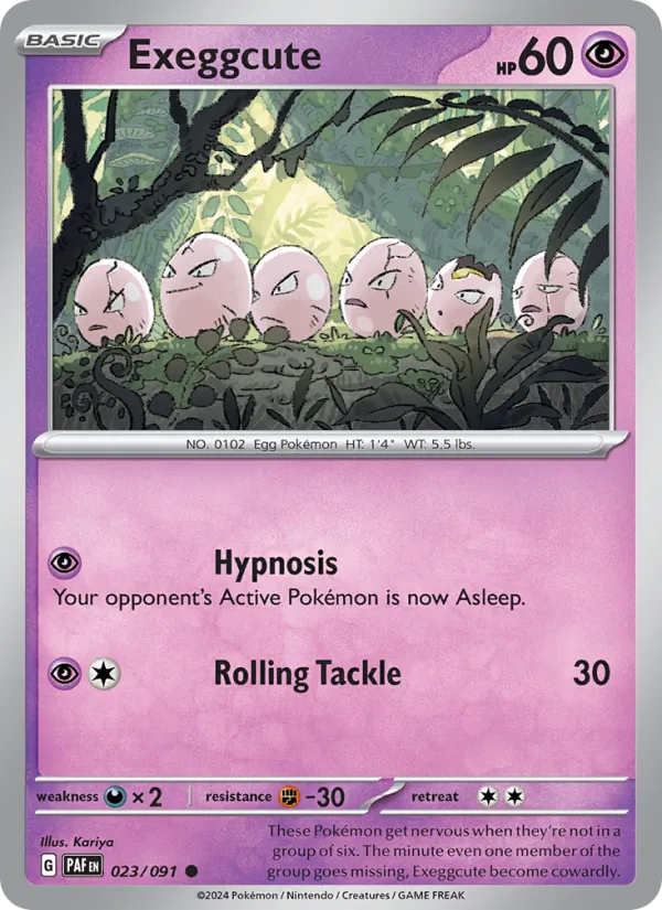 Exeggcute 023/91 — Paldean Fates