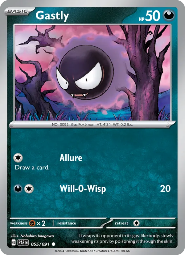 Gastly 055/91 — Paldean Fates
