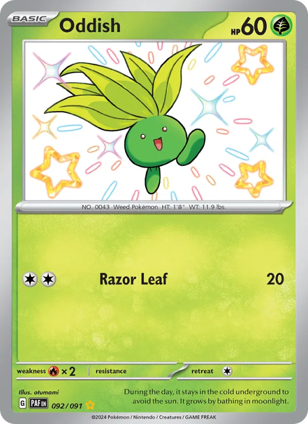 Oddish 092/91 — Paldean Fates