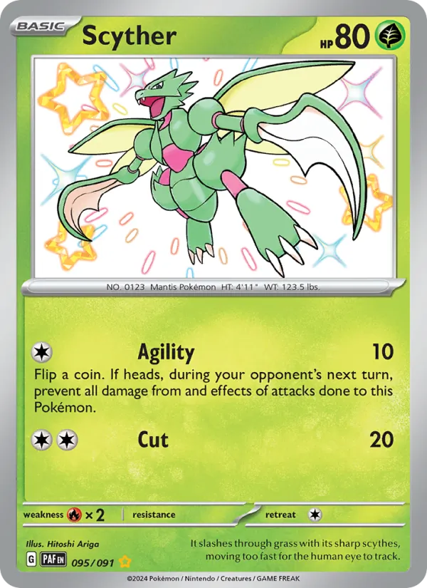 Scyther 095/91 — Paldean Fates