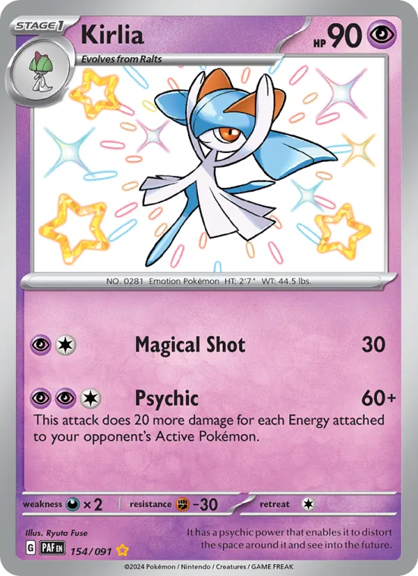 Kirlia 154/91 — Paldean Fates