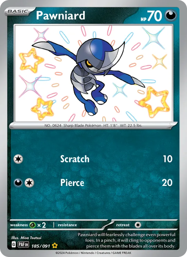 Pawniard 185/91 — Paldean Fates