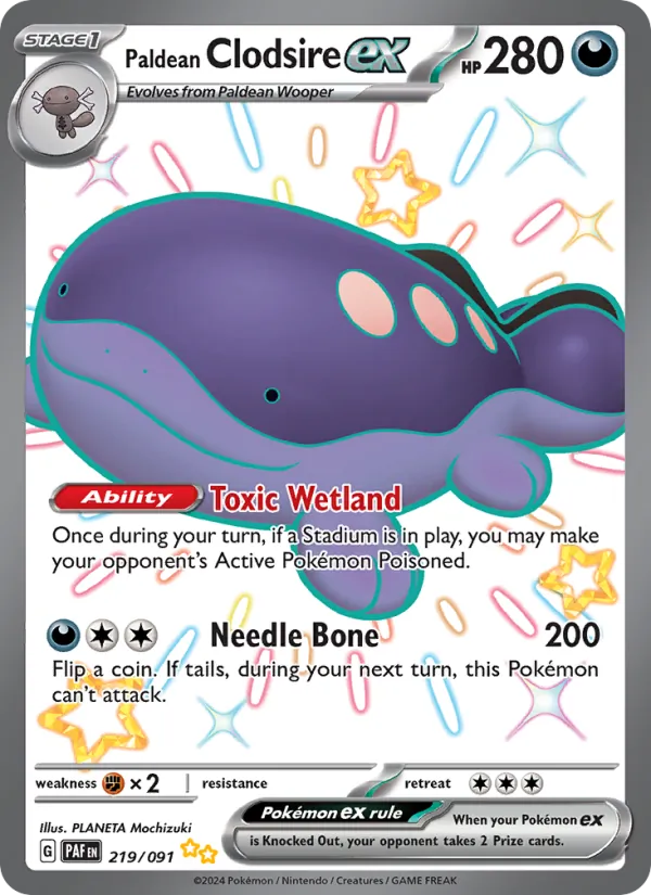 Paldean Clodsire ex 219/91 — Paldean Fates