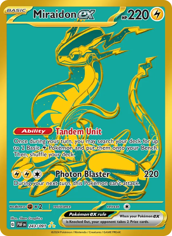 Miraidon ex 243/91 — Paldean Fates