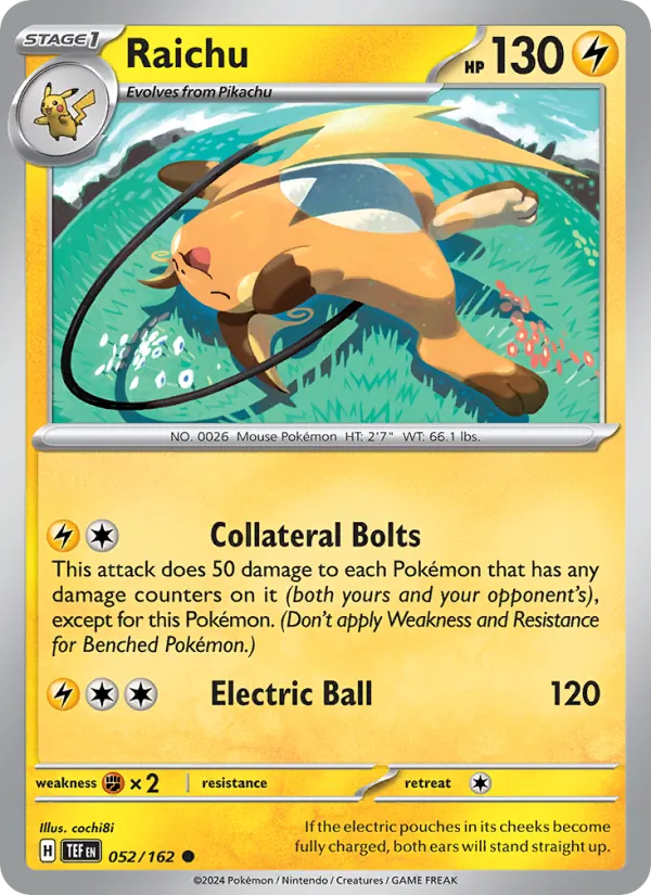 Raichu 052/162 — Temporal Forces